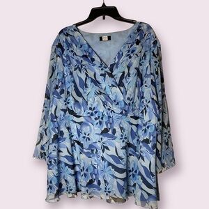 Studio 1940 Cross Over A-line Plus Size Blouse